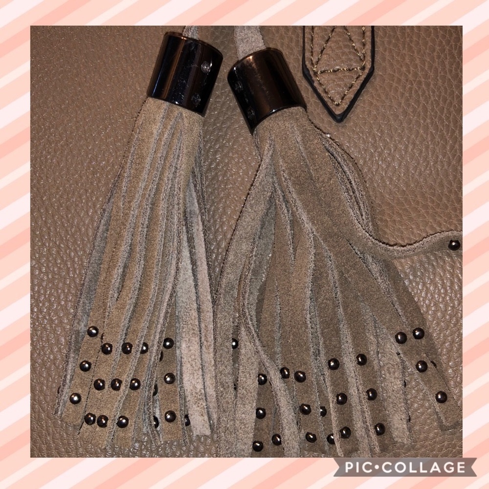 NWT leather mocha tote - Picture 5 of 8